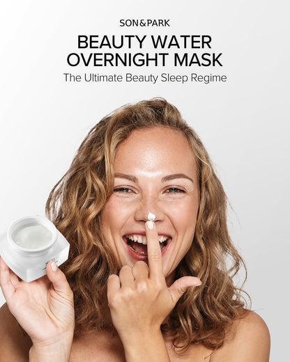 SON&PARK Overnight Sleeping Cream Mask | Hydration Balm with Rose Water, Lavender & BHA Complex