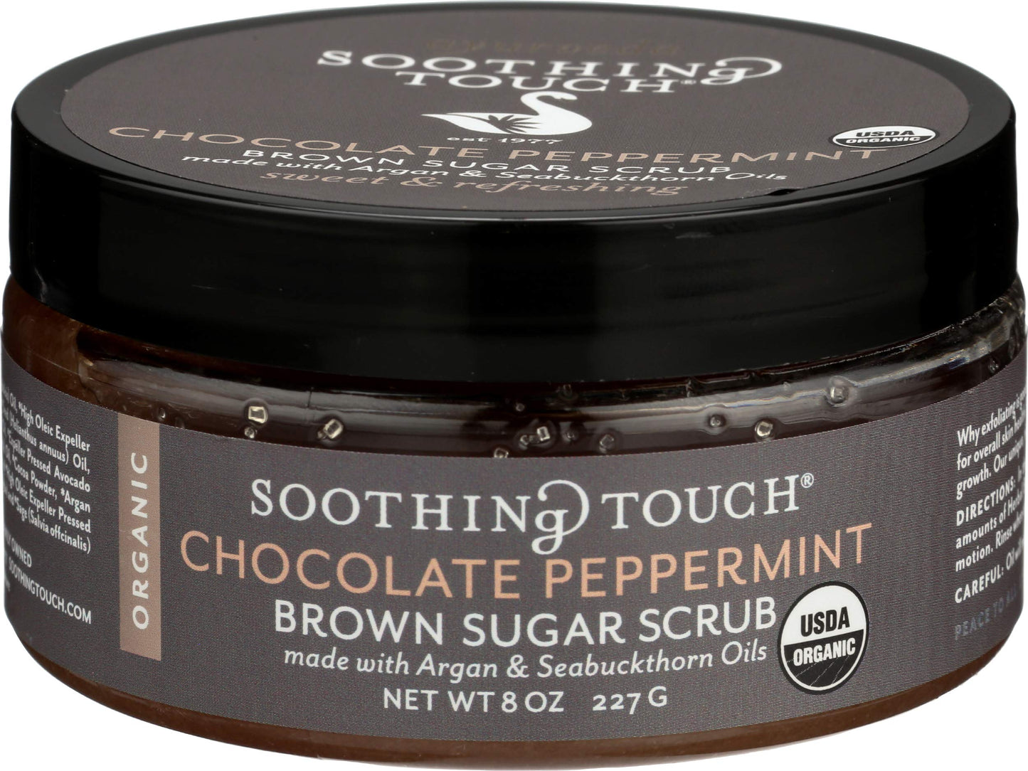 Soothing Touch Organic Herbal Brown Sugar Scrub – Chocolate Peppermint, 8 Oz