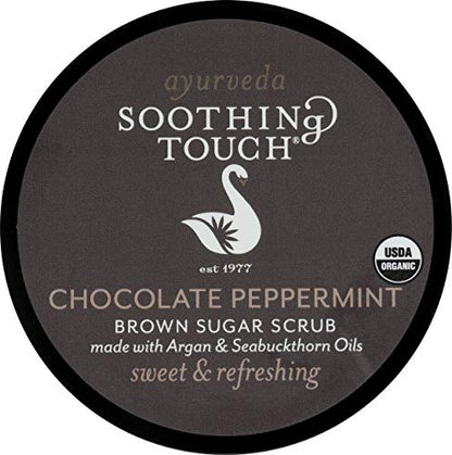 Soothing Touch Organic Herbal Brown Sugar Scrub – Chocolate Peppermint, 8 Oz