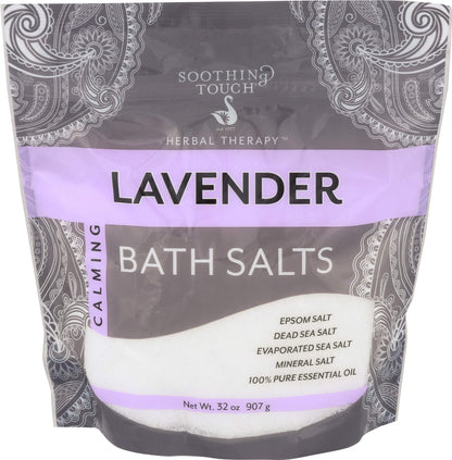 Soothing Touch Lavender Bath Salts Pouch – 32 oz