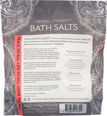 Soothing Touch Rest & Relax Tuscan Bouquet Bath Salts - Lavender, Chamomile & Bergamot, 32 oz