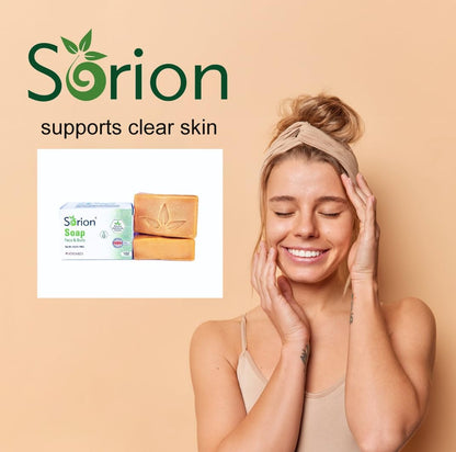 Sorion Soap for Face and Body – Hydrating Bar with Coconut Oil, Turmeric & Pala Indigo