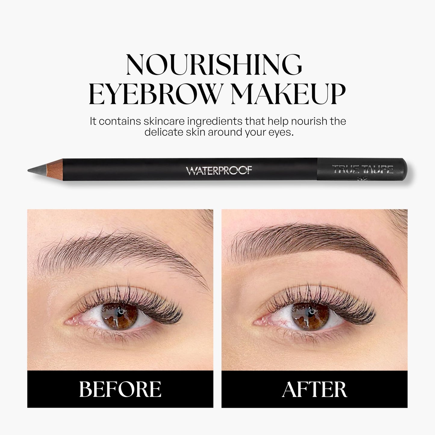 SORMÉ Waterproof Eyebrow Pencil – Soft Gray 0.04 oz | Dual-Ended Pencil & Brush