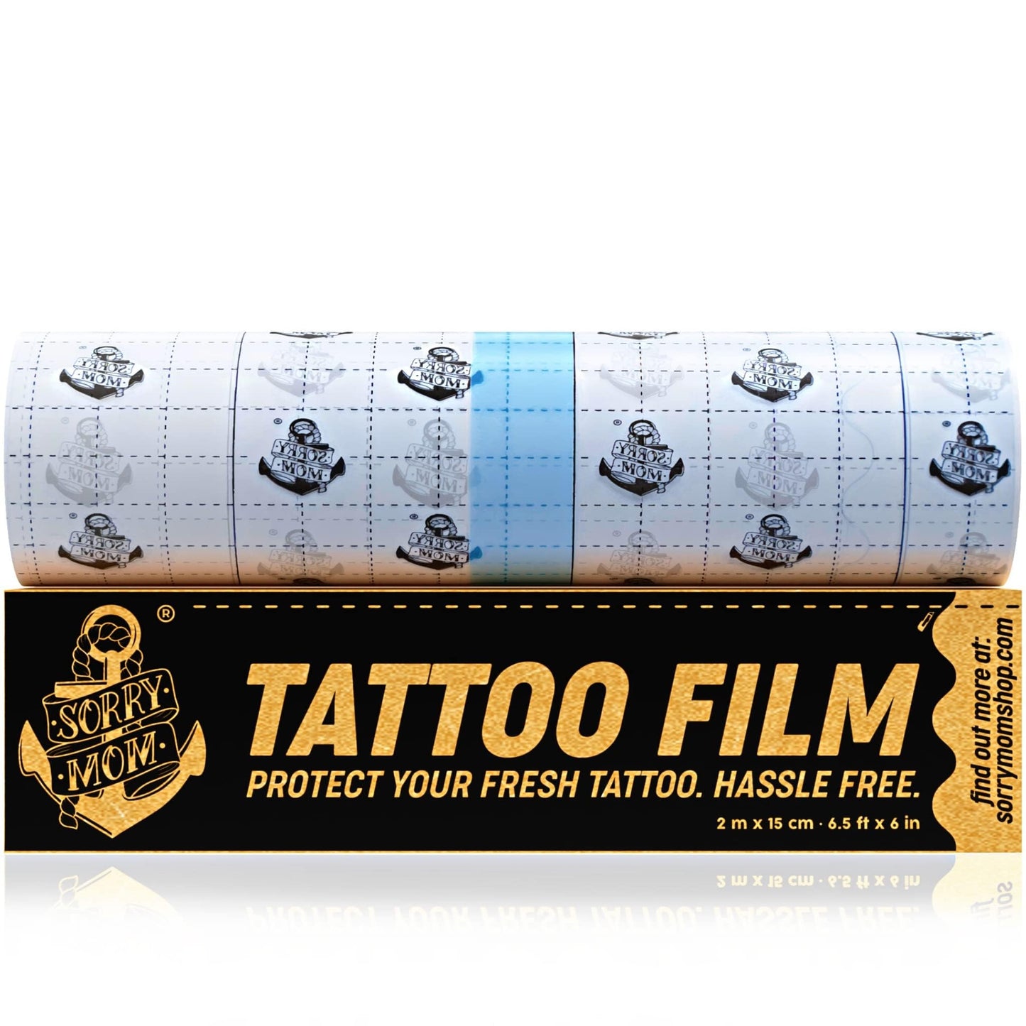 Sorry Mom Tattoo Aftercare Bandage - Clear Second Skin Cover (Waterproof)