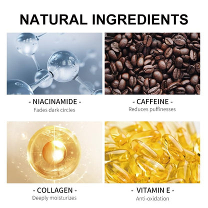 SORYA Caffeine Eye Cream for Dark Circles & Puffiness – Anti-Aging Day & Night Formula with Niacinamide & Peptides