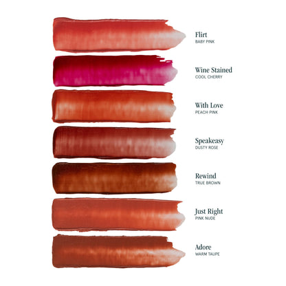 SOSHE Beauty Ceramide Refillable Lip Silk | Flirt Baby Pink | Sheer Hydration Lip Color