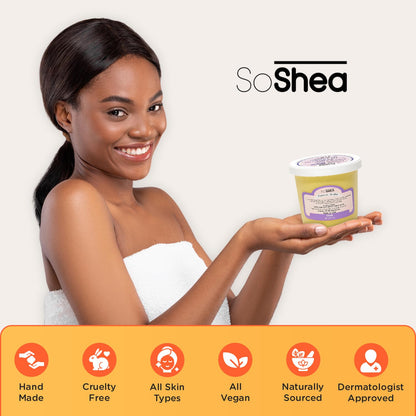 SoShea Whipped Shea Butter Musk – Deep Moisture, 100% Ghana Shea, Vegan, 11.5oz