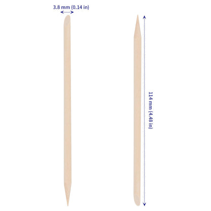 SOUJAP Orange Wood Nail Sticks – 2000 Dual-Ended Cuticle Pushers for Manicure & Pedicure