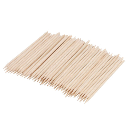 SOUJAP Orange Wood Nail Sticks – 2000 Dual-Ended Cuticle Pushers for Manicure & Pedicure