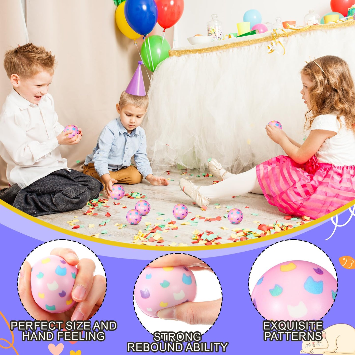 Soulchen Cat House Stress Relief Balls — Fidget Toys & Party Favor Goodie Bag Stuffers