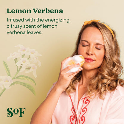 South Of France SoF Lemon Verbena Triple Milled Bar Soap – Coconut Oil & Organic Shea Butter – Vegan & Non-GMO – 6 Bars (6 oz Each)