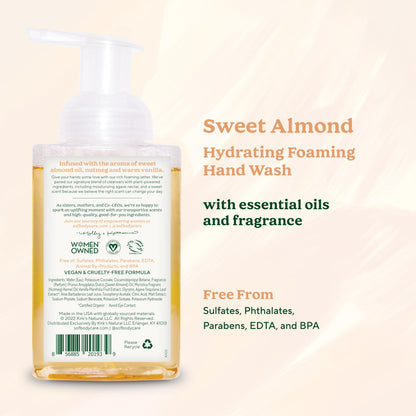 SoF Hydrating Foaming Hand Wash – Organic Agave Nectar & Coconut Oil (3x8 oz), Vegan & Non-GMO | South Of France