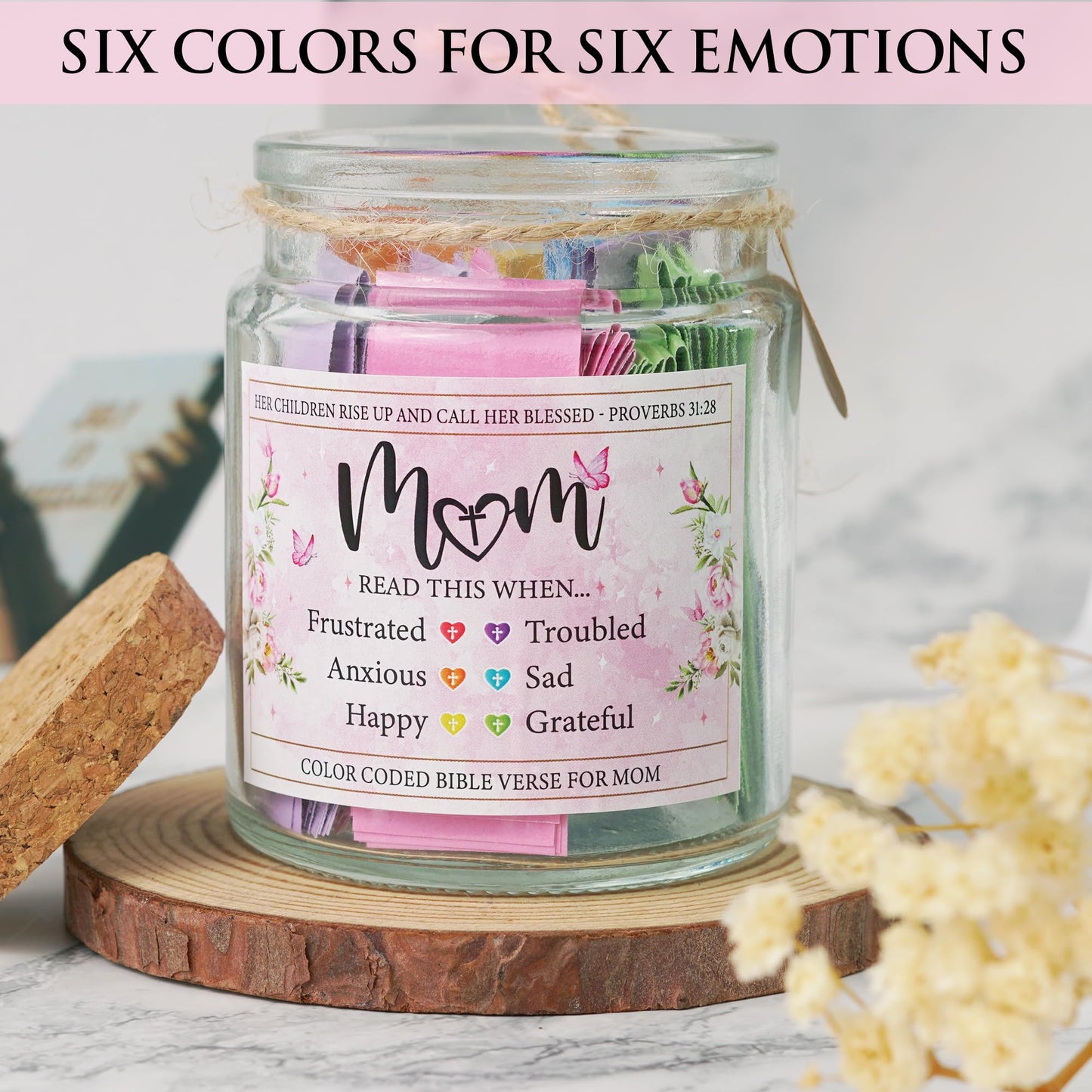 SOUTHLISA Bible Verses Jar for Mom – Christian Gifts for Women | Mother's Day & Birthday Gift