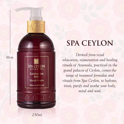 SPA CEYLON Cardamom Rose Hand Wash | Hydrating Aloe Vera, Olive & Coconut