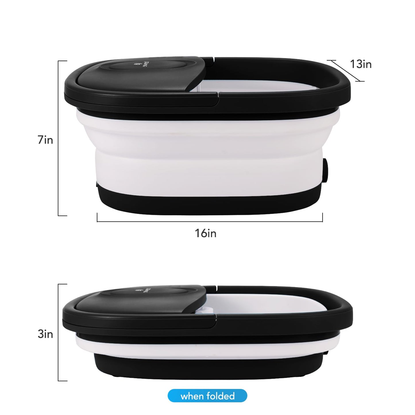 SPA4PIEDS Collapsible Foot Spa Bath — Heat, Massage Rollers & 10-in-1 Pedicure Kit