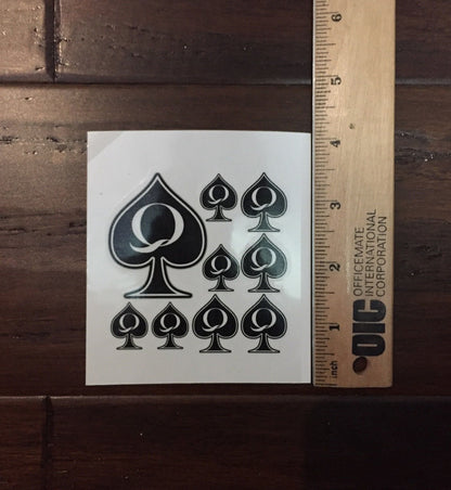 SpadesCastle Queen of Spades Temporary Tattoos – 39-Piece BBC ONLY Set on 6 Sheets