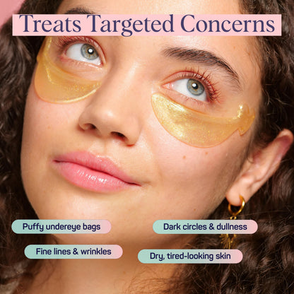 SpaLife Heart-Shaped Hydrogel Undereye Mask – Hydrating Patches, 24 Count, Giftable