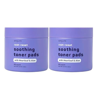 SpaLife Beauty Rest & Reset Toner Pads – Hydrating, Gentle Toner Pads for Uneven Skin Tone