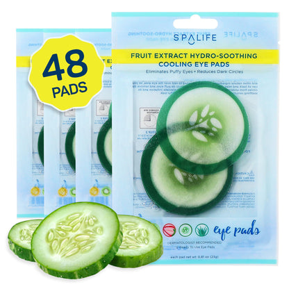 SpaLife Cooling Cucumber Eye Pads – Hydrating Puffy Eye Patches (48 Count)