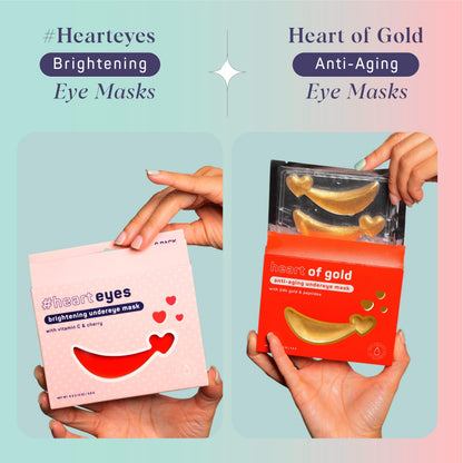SpaLife Heart-Shaped Hydrogel Undereye Mask – Hydrating Patches, 24 Count, Giftable