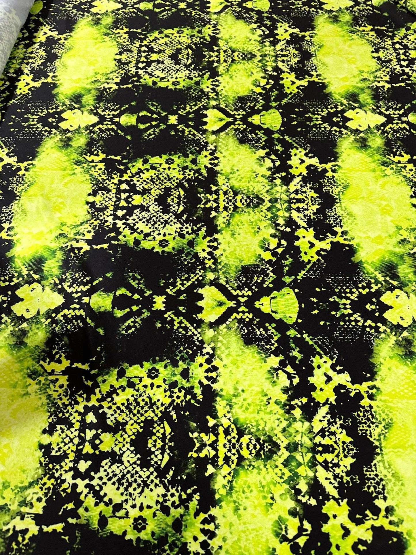 Neon Green Lycra Stretch Fabric by the Metre
