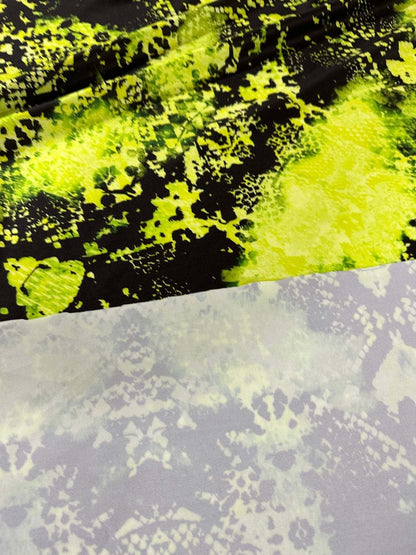 Neon Green Lycra Stretch Fabric by the Metre
