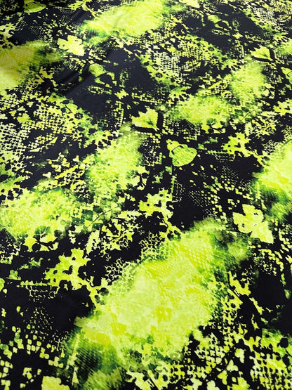 Neon Green Lycra Stretch Fabric by the Metre