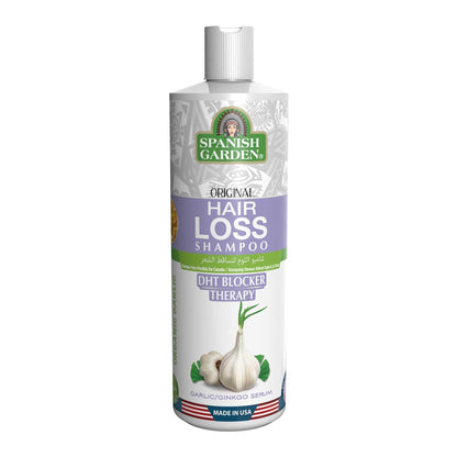 Spanish Garden Hair Loss Shampoo – DHT Blocker with Organic Oils & Herbal Extracts (16 oz)