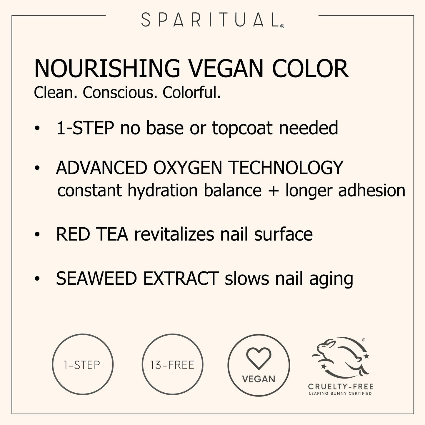 SpaRitual Nourishing Vegan Nail Color Inner Life – One-Step Polish, Light Blue Creme, 0.5 fl oz