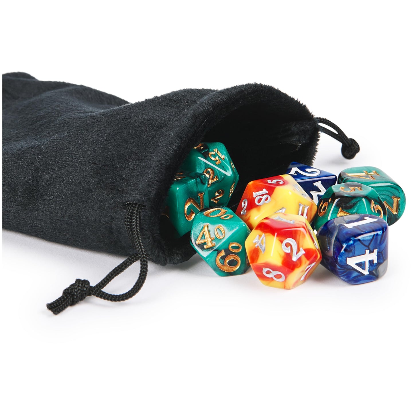 Spin Master Campaign Dice – 21 Polyhedral RPG Dice with Tray & Pouch