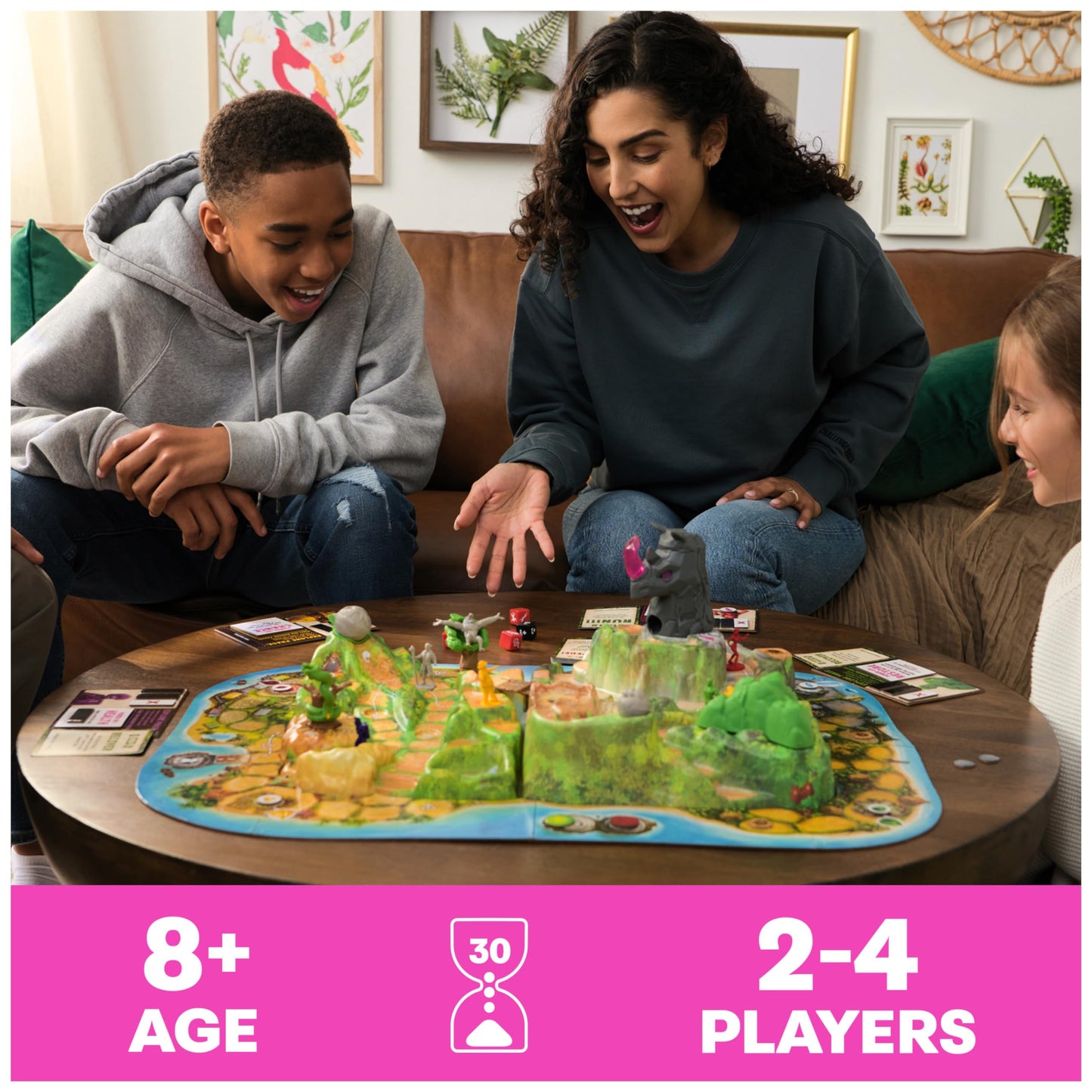 Spin Master Games Jumanji Stampede — 3D Cooperative Board Game for 2–4 Players (Ages 8+)
