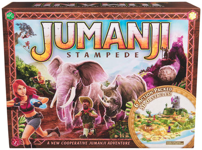 Spin Master Games Jumanji Stampede — 3D Cooperative Board Game for 2–4 Players (Ages 8+)