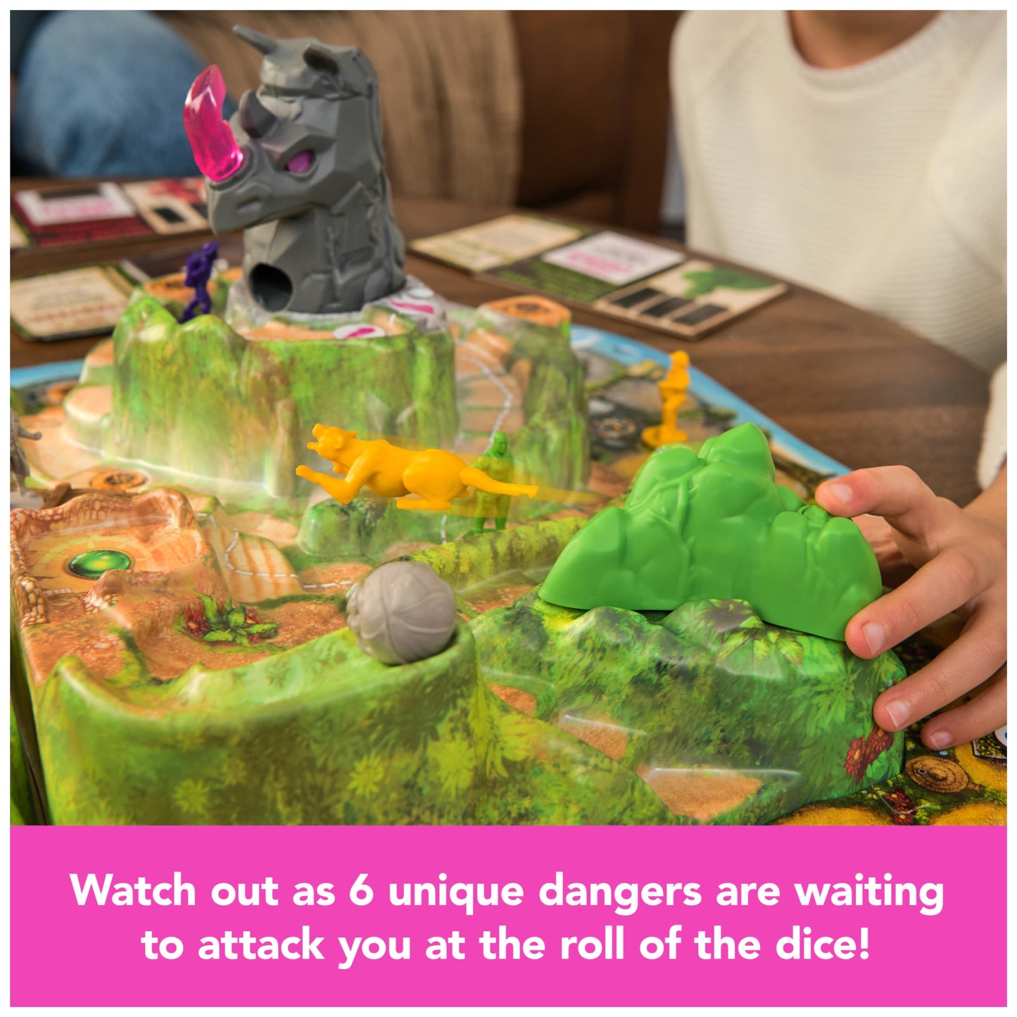Spin Master Games Jumanji Stampede — 3D Cooperative Board Game for 2–4 Players (Ages 8+)