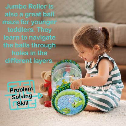 Splashin'kids Jumbo Roller Ball Drop Toy – Infant Tummy Time Activity Center for 6–36 Months