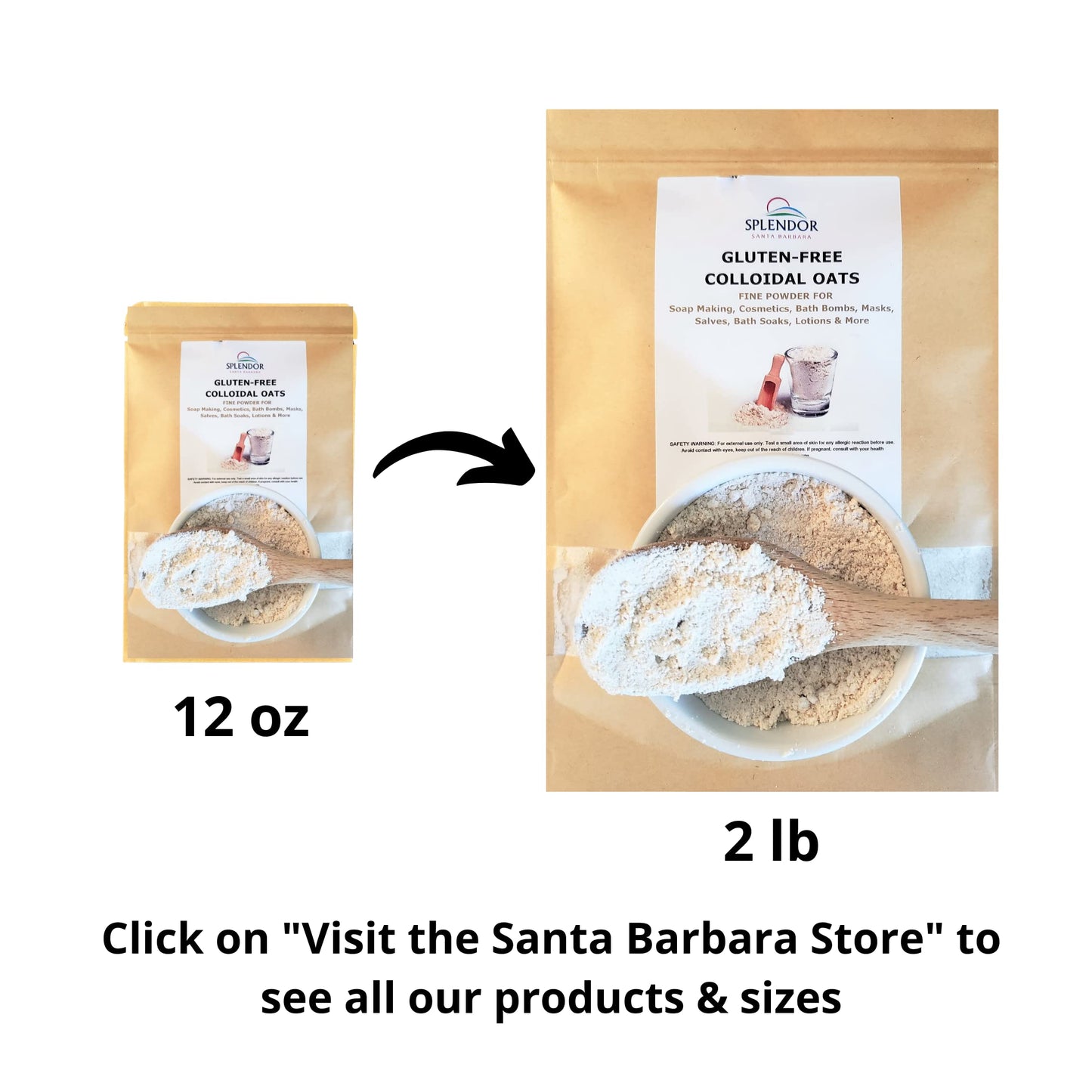 Splendor Colloidal Oatmeal 32 oz – Gluten-Free DIY Skincare & Soap Powder