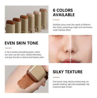 Splendor Serum Boosted Skin Tint Balm – 2-in-1 Foundation Stick with Brush, Hydrating, 6 Shades