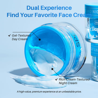 SPODARE Day/Night Cream Set: Oil-Control Day Gel + Panthenol Night Cream (2 x 1.7 oz)