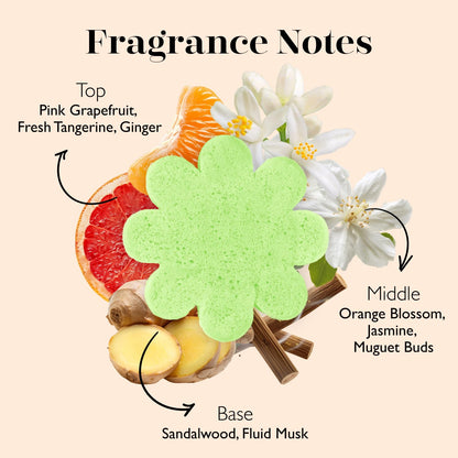 Spongelle Fresh Tangerine Eco Collection Body Buffer | Biodegradable, Vegan, Dermatologist-Tested | Made in USA | 15+ Uses