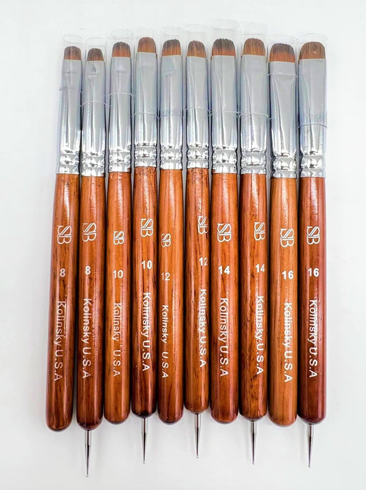 Spontaneous Beauty Premium Kolinsky French Brush (Size 12, Wood Handle)