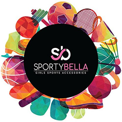 Sportybella Girls Golf Hair Ties – 2-Pack, 7-Count No-Crease Elastics with Golf Club Design (Green & Black)
