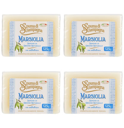 Spuma di Sciampagna Marsiglia Antibacterial Natural Soap — 4 Bars (125 g)