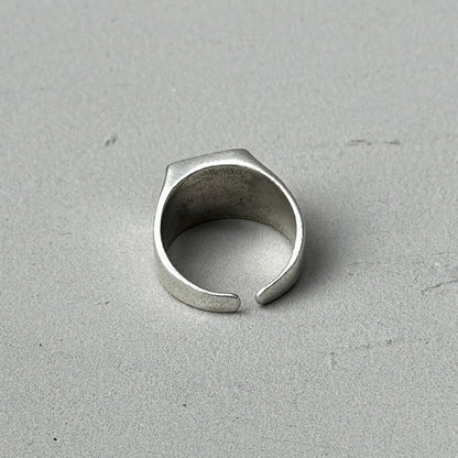 Solid Square Silver Signet Ring