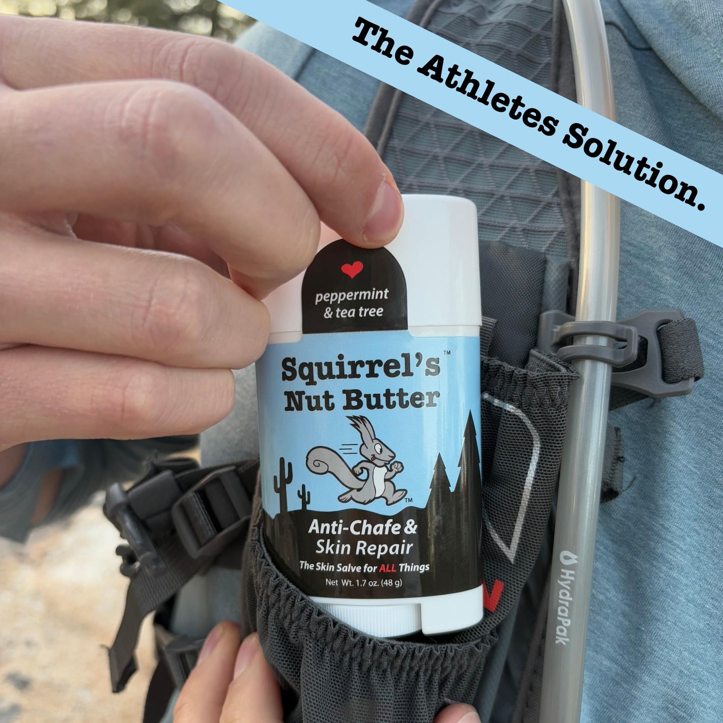 Squirrel's Nut Butter Anti Chafe Stick with Peppermint & Tea Tree | All-Natural Chafing Relief for Athletes | 1.7 oz