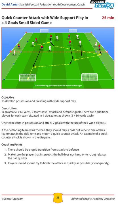 Spanish Academy Soccer Coaching + Advanced Spanish Academy Coaching - Bundle with 240 Practices