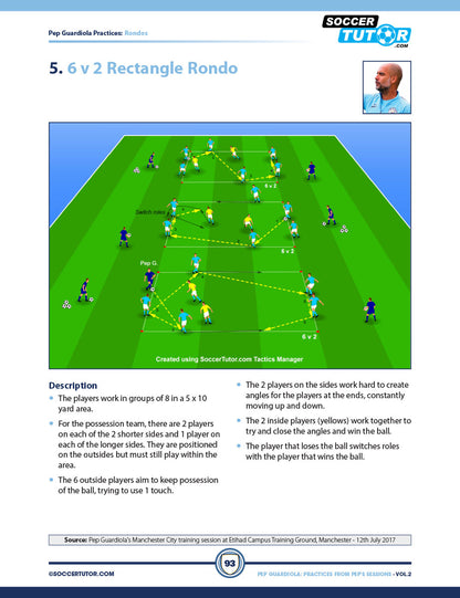 Pep Guardiola - 85 Passing, Rondos, Possession Games & Technical Circuits Direct from Pep's Training Sessions