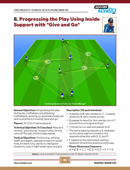 Passing Warm-Ups - Direct from Guardiola, Simeone, Ancelotti, Emery, Sarri & Heynckes