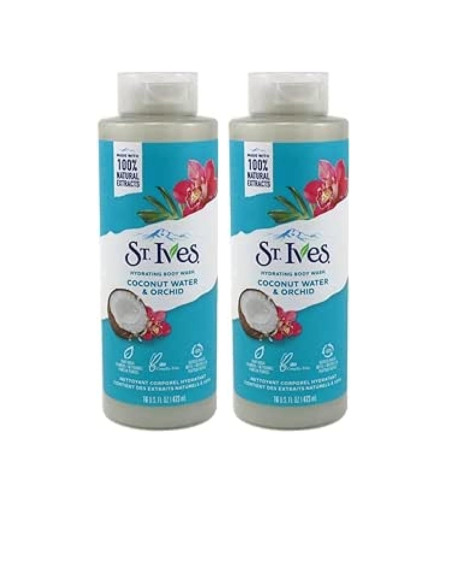 St. Ives 16 oz Coconut Body Wash with Coconut Water & Orchid Extracts – Paraben-Free Hydration