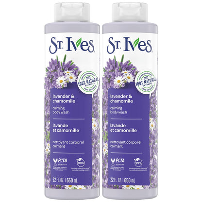 St. Ives Lavender & Chamomile Calming Shower Gel 2-Pack | 22 oz