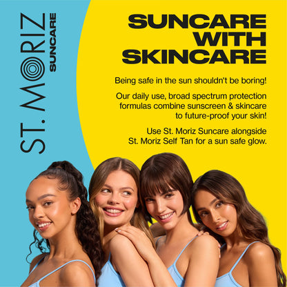St Moriz Suncare SPF 30+ Face Sunscreen – Broad Spectrum, Water Resistant, Vitamin E, Vegan