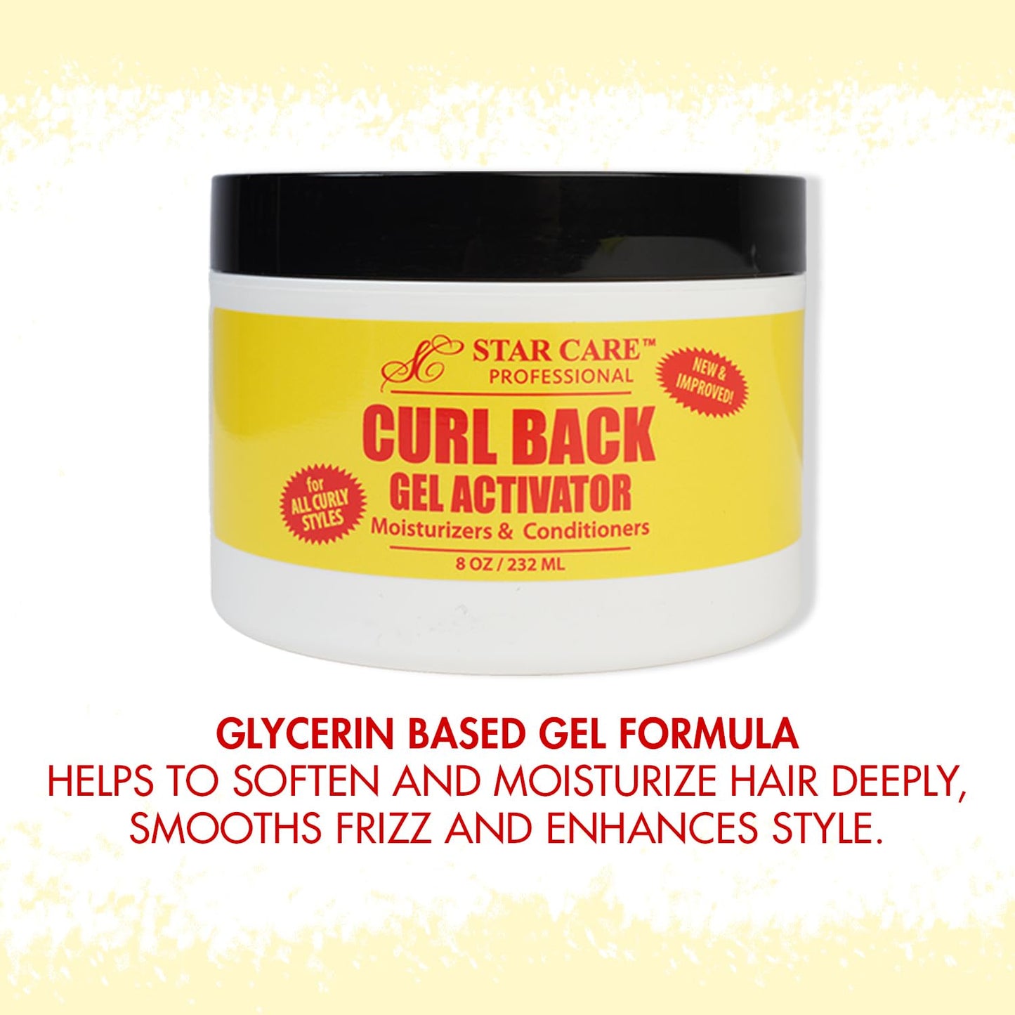 STAR CARE Curl Back Gel Activator 8oz – Hydrating Curl Enhancer with Glycerin